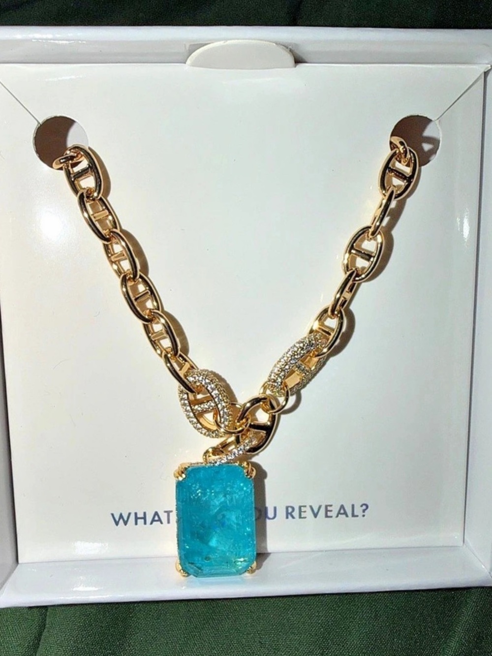 BP Mental Health Necklace-You Are A Masterpiece Blue Topaz to Rhodonite on Gold